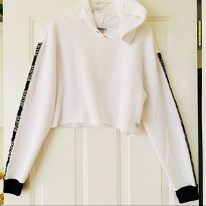 Forever 21 "Believe" Cropped Hoodie